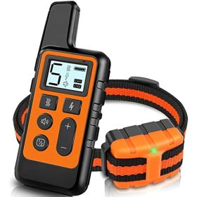 Waterproof Shock Collars for Dog w/ Remote Range 1640 ft; 3 Training Modes (Color: Blue)