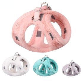 Winter Plush Dog Vest Harness & Leash w/ Reflective Bands (Specifications (length * width): XS, Colour: Suit)