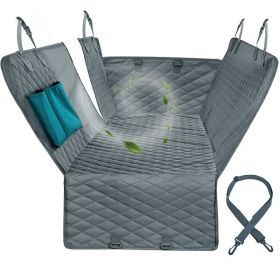 Car Seat Cover Waterproof Transport Backseat Protector (Color: gray, Size: 137x147cm)