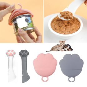 Multifunction Pet Canned Spoon Jar Opener (Color: gray)