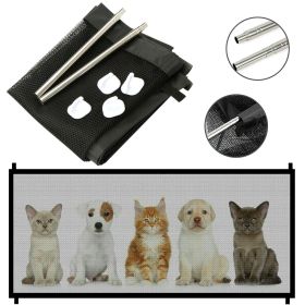 Dog Safety Gate Mesh Fence Magic Portable Guard (Size: M)