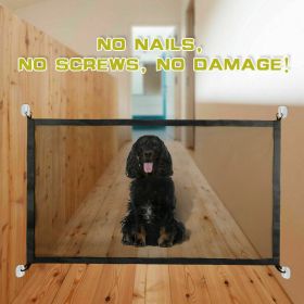 Dog Safety Gate Mesh Fence Magic Portable Guard (Size: S)