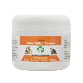 Lime Sulfur Pet Skin Cream -for Itchy & Dry Skin (Size: 4 Oz)