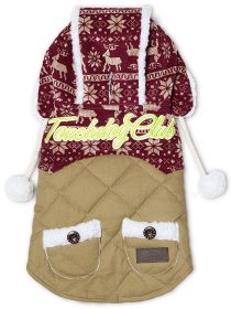 Touchdog Snowadayz Pom Pom Dog Hooded Sweater (Size: Medium - (JKTD8YRDMD))