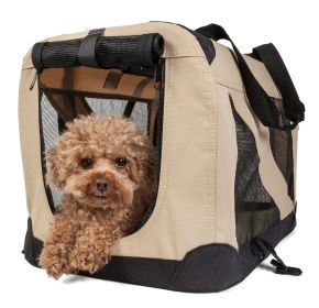 Folding Zippered 360 Vista View House Dog Crate (Size: Medium)