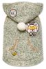 Touchdog Hippie Embellished Sleeveless Pompom Dog Hooded Sweater