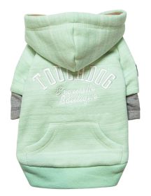Touchdog Hampton Beach Cotton Dog Hoodie Sweater (Color: Green, Size: Large)