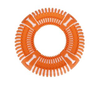 Flexible Frisbee Extreme Outdoor Training Durable Fetch Dog Toy (Color: Orange)