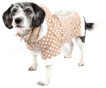 Polka-Dot Couture-Bow Pet Hoodie Sweater (Size: Small)