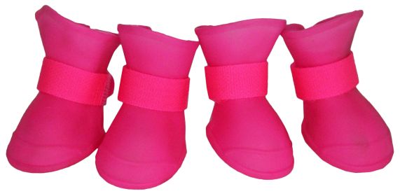 Elastic Multi-Usage All-Terrain Rubberized Dog Shoes (Size: Large)