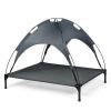 Portable Elevated Outdoor Dog Bed w/ Removable Canopy Shade