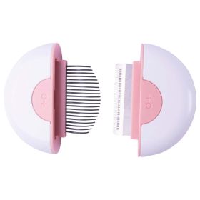 'LYNX' 2 n1 Travel Grooming Dog Comb & Deshedder (Color: pink, Size: Small)