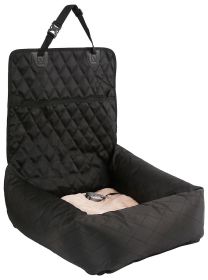 'Pawtrol' Dual Converting Travel Safety Carseat & Pet Bed (Color: Black)
