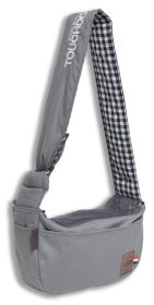 'Toga-Bark' Over-The-Shoulder Hands-Free Pet Carrier (Color: Grey)