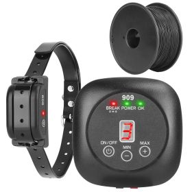 Dog Containment System W/ 9 Adjustable Levels IPX8 Underground (Type: Dog Fence With 1 Collar)