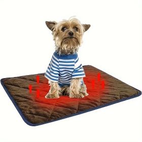 Dog Cat Bed, Cat Dog Non-Slip Mat (Color: Brown, Size: M)