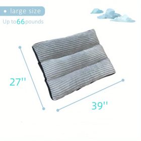 Dog Mat Sleeping Floor Mat Removable & Washable Up to 100 lbs (Color: gray, Size: 39''*27''*3' Up to 66 lbs)