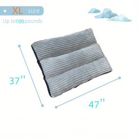 Dog Mat Sleeping Floor Mat Removable & Washable Up to 100 lbs (Color: gray, Size: 47''*37''*4'' up to 100lbs)