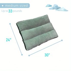 Dog Mat Sleeping Floor Mat Removable & Washable Up to 100 lbs (Color: Green, Size: 30*24*3'' Up to 33 lbs)