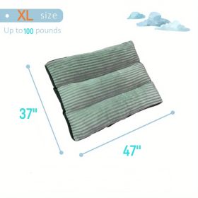 Dog Mat Sleeping Floor Mat Removable & Washable Up to 100 lbs (Color: Green, Size: 47''*37''*4'' up to 100lbs)