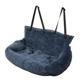 Dog Booster Car Seat W/ Seatbelt, Washable & Comfy Travel Bed (Color: DarkGrey, Size: XL)