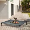 Portable Elevated Outdoor Dog Bed w/ Removable Canopy Shade