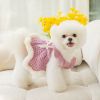 Warm & thickened dog bow sweater skirt