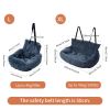 Dog Booster Car Seat W/ Seatbelt, Washable & Comfy Travel Bed