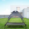 Portable Elevated Outdoor Dog Bed w/ Removable Canopy Shade