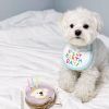 New Happy Birthday Embroidery Dog bib  Mouth towel