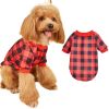 Warm Fleece Clothing Classic Plaid Patchwork Dog Hoodies