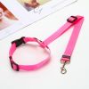 Solid Color 2 In 1 Car Seat Belt Leash Backseat Belt Adjustable For Dog