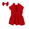 Christmas Pet Dress For Small Medium Dog; New Year Non-elastic Dog Dress ; Winter Pet Apparel