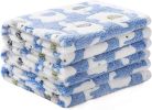 1 Pack 2 Dog Blankets Super Soft Fluffy Premium Flannel Throw