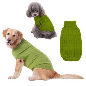 Dog Sweater Warm Pet Sweater Dog Sweaters for Small Dogs Medium Dogs Large Dogs Cute Knitted Classic Clothes Coat for Dog Puppy (Color: FRUIT GREEN, Size: 3X-Large)