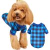 Warm Fleece Clothing Classic Plaid Patchwork Dog Hoodies