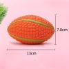 Squeaky Latex Football Branch, Chew Fetch & Play Dog Toy Balls