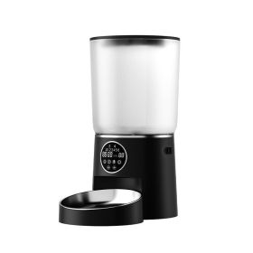 Automatic intelligent Feeding Device Timing & Quantitative Control (Colour: Xiaoman Waist Feeder - Button Style Black)